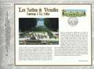 FEUILLET  CEF1546  LES JARDINS DE VERSAILLES  SITE ET MONUMENT  SPRT 2001 - Non Classés