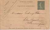 ENTIER TYPE SEMEUSE.15CTS VERT.1910.ECRITE PARTIELLEMENT MAIS NON ENVOYEE. - Cartes-lettres