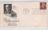USA FDC Honoring George Eastman Rochester 12-7-1954 With Cachet - 1951-1960
