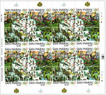 REPUBBLICA DI SAN MARINO 2006 OLIMPIADI INVERNALI GIOCHI OLIMPICI  TORINO WINTER OLYMPIC GAMES MINI FOGLIO SHEET MNH - Blocks & Sheetlets