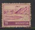 Switzerland 1941 Used Hinged, 70c Air Series, Landscape, Airplane, Aviation, Mountains, Nature - Oblitérés