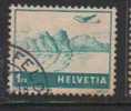 Switzerland 1941 Used Hinged, 1F Air Series, Landscape, Airplane, Aviation, Mountains, Nature - Oblitérés