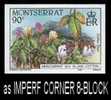 MONTSERRAT 1985. Sea Island Cotton 90c. IMPERF.CORNER 8-BLOCK   [ungezähnt,non Dentelé,no  Dentado,non Dentellato] - Montserrat