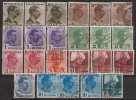 Rumänien; 1935/40; Michel 489/507 O; Karl II; 23 Stück - Gebruikt