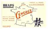 Buvard Gemeaux: Draps, Roubaix, Carte De La France (07-3386) - Kleidung & Textil