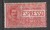 Italia   -   1922.  Espresso  60 C.  -  Nuovo, Illinguellato - Poste Exprèsse