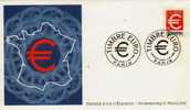 FRANCE FRANCIA 1999 01 1 FDC BUSTA 1 GIORNO PRIMO FRANCOBOLLO IN EURO - Covers & Documents