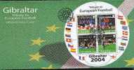 Gibraltar  2004 - Soccer, FDC With S/S - Europees Kampioenschap (UEFA)