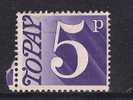 GB 1971 POSTAGE DUE 5p USED VIOLET STAMP (24) - Taxe