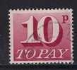 GB 1970 -75 POSTAGE DUE 10p USED STAMP SG D84 (B121) - Postage Due