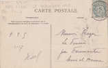 CARTE AVEC TYPE BLANC  CACHET PARIS EXPO BEAUX-ARTS 1905  INDICE 14 - Matasellos Provisorios