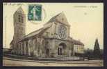 CPA  ANCIENNE- FRANCE- LUZARCHES (95)- L'EGLISE ROMANE EN GROS PLAN- FINITION TOILÉE- - Luzarches