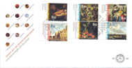 Pays-Bas FDC (2) 1999 " Oeuvres De Rembrandt Et Autres " Yvert 1693/703 - Rembrandt