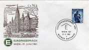 Wiener Rathaus, Europagespräch 1961 Austria 858+ Sonderbrief 1€ CEPT - Mitläufer Österreichische Tracht - Lettres & Documents