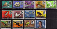 PITCAIRN. Oiseaux Et Bateaux 1964. Yv.# 38/49a. Serie Complete 13 T-p Neufs *. (Inclus 49a) Cote 40 € - Pitcairn Islands