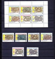 Bulgaria 1989 MiNr. 3784 - 3789 Bulgarien Reptiles, Snakes   6v+ 1m/sh  MNH** 7.00 € - Serpenti