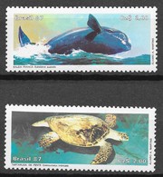 Brazil 1987 Mi.No. 2214 - 2215 Brasilian Marine Life Whales Turtles  2v  MNH**  1,60 € - Turtles