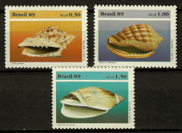Brazil 1989 Mi.No. 2318 - 2320 Brasilien Shells Marine Life   3v   MNH** 2,00 € - Coneshells