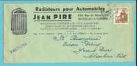 767 Op Brief (met Vermelding FACTURE)  Met Stempel MONCEAU-SUR-SAMBRE ,geillustreerde Brief RADIATEURS POUR AUTOMOBILES - 1948 Esportazione