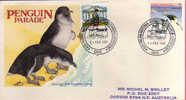 Penguin Parade. Lettre Postée A La Base Davis.  11 Fev. 1989 - Storia Postale