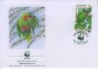 W0091 Loriquet à Calotte Bleue Vini Australis Tonga Niuafo´ou 1998 FDC Premier Jour WWF - Parrots