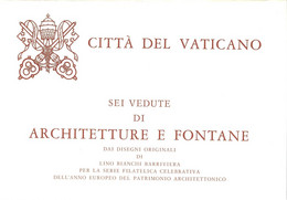 CG 1977 Vaticano KIT 6 Cartoline Postali  Lire 130  Architetture E Fontane - Nuove/New - Interi Postali