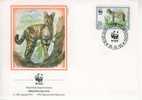 W0222 Serval Felis Serval Burundi 1992 FDC Premier Jour WWF - Oblitérés