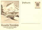 Germany 1936 Postal Stationery Postcard 6+4 Pf. 4th Winter Olympic Games Garmisch-Partenkirchen Unused - Inverno1936: Garmisch-Partenkirchen