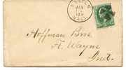 US - 3 -  VF COVER From BOSTON To IND No Year  - C/1888´s - Covers & Documents