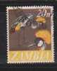 Zambia Used  1968 20n Crowned Cranes, Birds - Zambia (1965-...)