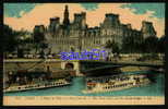 Paris - L´Hôtel De Ville Et Le Pont D´Arcole - Bateaux Mouche -1920 -Réf:8206 - La Seine Et Ses Bords