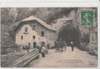 SAVOIE  ROUTE DE CHAMBERY A LYON  TUNNEL DES ECHELLES ANIMEE  CARTE CIRCULEE  1913 - Les Echelles