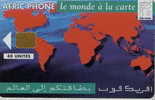 # MOROCCO 38 Afric Phone - World Map 40 Gpt   Tres Bon Etat - Marruecos