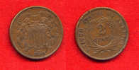 ETATS UNIS - UNITED STATES - USA - 2 CENTS 1865 - Autres & Non Classés