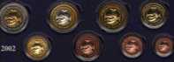 Probe - Satz 2002 Papst Paul II. Komplett 8 Münzen Prägefrisch 70€ In Münzdosen Und Folder - Vatican