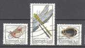 Denmark 2003 Mi. 1338-40 Seltene Insekten Rare Insects Dragonfly - Gebruikt