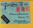 419+420+423+426+725+LP8 Op Luchtpostbrief (par AVION) Met Stempel GENTBRUGGE Naar COSTERMANSVILLE (Congo-Belge) - 1935-1949 Petit Sceau De L'Etat