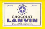 CHOCOLAT LANVIN OISEAU BLANC VALENCIENNES CHOCOLADE CHOCOLATE SCHOKOLADE AVION PUB RECLAME VLOEIPAPIER BUVARD R10 - Chocolat