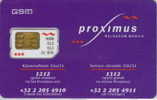 # Carte A Puce Gsm Belgique - Proximus 5   - Tres Bon Etat - - GSM-Kaarten, Herlaadbaar & Voorafbetaald