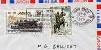 Lettre Entiere Avec Flamme "50e Anniversaire école Infirmières 1979" S/timbres De Monaco - Marcophilie