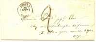 REF LIT9/ERG -  POSTE MARITIME DOUERA / ALGER 16/9/1849(?) TAXEE 2 DECIMES - Poste Maritime