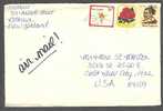 New Zealand Airmail 1983 Cover To Salt Lake City, Utah United States Conch Shell Flower Rose Native Te Hau - Luftpost