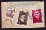 ROMANIA 1959 AIR MAIL REGISTRED LILIPUT COVER BUCHAREST TO BULGARIA NICE FRANKING. - Covers & Documents