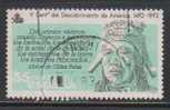 Spain 1986 Used, 500the Year Of Discovey Of America, 35p Mayan And Quate From Book, History, Famous People - Usati