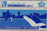 # MOROCCO 13 Communiquer C Est Naturel -Dolphins,dauphin- 70 Landis&gyr   Tres Bon Etat - Maroc