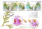 FDC Taiwan 1992 Forest Resources Stamps Conifer Pine Cone Fir Flora Plant (A) - FDC