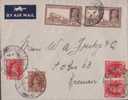 Br India King George V, Bearing On Commercial Cover, Train, Locomotive, Railway, Sent To Reunion, India - 1911-35 Koning George V