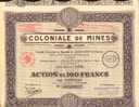 LOT DE 4 : COLONIALE DE MINES - Mines