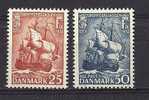 Denmark, Serie 2, Year 1951, Mi 323-324, Naval Officers College, MNH ** - Unused Stamps