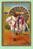 Embossed, Thanksgiving Greetings, Boy Being Chased By Turkey.  1900-10s - Thanksgiving